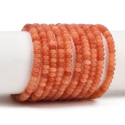 Chapelets de perles de jade blanche naturelle&nbsp;G-L635-A02-4x2mm-05