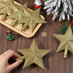 Étoile en plastique ornements de cimier d'arbre de Noël&nbsp;AJEW-WH20004-17C