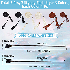 5 Stück 5 Stile PU-Leder-Wickelgürtel mit Kette&nbsp;AJEW-CP0008-15