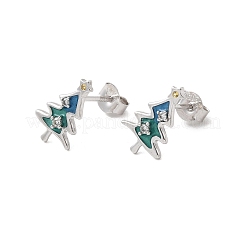 925 Sterling Silber Ohrstecker&nbsp;EJEW-D342-03P
