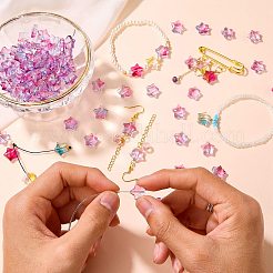 100 perles de verre artisanales de couleur dégradée&nbsp;DIY-SZ0010-51F