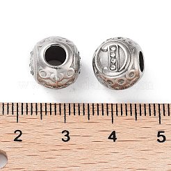 Cuentas europeas de rhinestone de acero inoxidable 304&nbsp;STAS-A092-10D-P