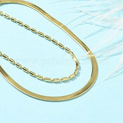 Schlangenkettenarmbänder aus 304 Edelstahl&nbsp;BJEW-C084-03G
