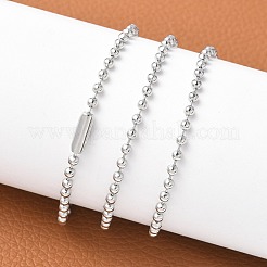 Colliers à chaîne à billes classiques en acier inoxydable 304 résistant au ternissement pour hommes et femmes&nbsp;LS-STAS-M174-007