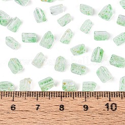 Perles de rocaille en verre peintes en spray transparentes&nbsp;SEED-L011-10A-15