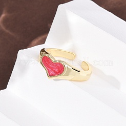 Manschettenringe aus Messing und Emaille für Damen&nbsp;RJEW-K264-04G