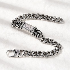 304 Edelstahl-Armbänder mit kubanischen Gliederketten&nbsp;BJEW-A092-04P
