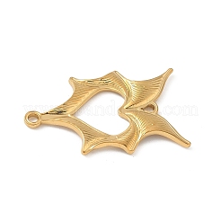 304 Edelstahl Fledermausflügel Herz Verbinder Verbindungsstück Charms&nbsp;X-STAS-S186-13G