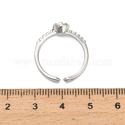 Messing-Fingerschalen-Stiftring-Fassungen&nbsp;KK-F734-04P-NR