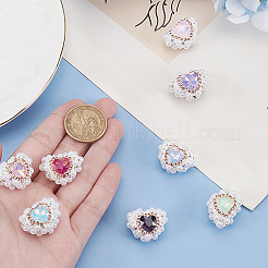 7 Stück 7 Farben Polymer Clay Strass mit Kristallperlen&nbsp;FIND-FG0003-56