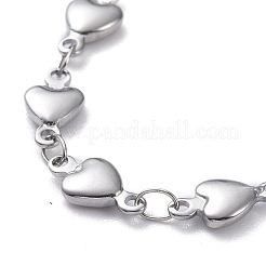 Bracelets à maillons en forme de cœur en acier inoxydable 304 résistant au ternissement&nbsp;BJEW-JB05615