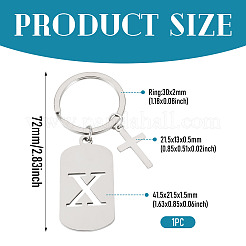 1 porte-clés en acier inoxydable&nbsp;KEYC-TADJ0001-08X