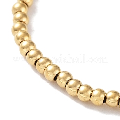 Bracelets extensibles à perles rondes en acier inoxydable chirurgical 316&nbsp;BJEW-M305-01A-G