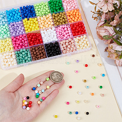 1560pcs 24 Farben undurchsichtige Acrylperlen&nbsp;MACR-PA0001-62B