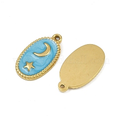 304 Edelstahl-Emaille-Anhänger&nbsp;STAS-L302-03G