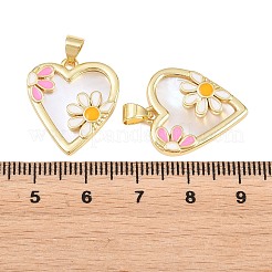 Colgantes de esmalte de latón&nbsp;KK-S526-52G