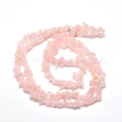 Natürlichen Rosenquarz-Chips Perlenstränge&nbsp;G-M205-02