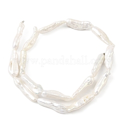 Fili di perle di perline keshi barocche naturali&nbsp;PEAR-B004-04A-01A