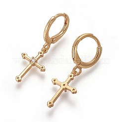 Latón pendientes de aro colgante&nbsp;EJEW-F199-20G