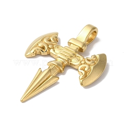 Pendentifs de grande taille en acier inoxydable 304 avec placage sous vide PVD&nbsp;STAS-B069-54G