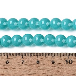 Hilos de cuentas de imitación de ojo de gato de vidrio transparente&nbsp;GLAA-Q110-01B-07
