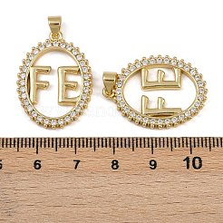 Pendentifs avec zircon cubiques à micro-pavés en laiton&nbsp;KK-I358-062G-A