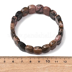 Pulseras elásticas unisex con cuentas de rodonita natural&nbsp;G-K303-01G
