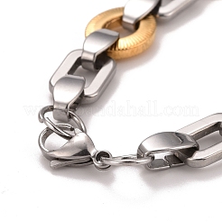 Collier à maillons ovales en acier inoxydable 304 avec placage sous vide PVD&nbsp;STAS-E160-13GP