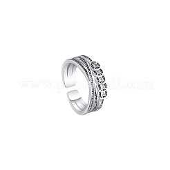 925 offene Manschettenringe aus Sterlingsilber&nbsp;FS-WG6725D-01