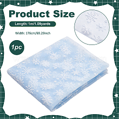 Tissu à mailles en polyester à motif de flocons de neige&nbsp;DIY-WH0581-12A
