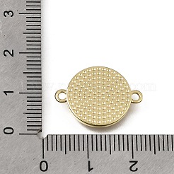 Breloques de connexion plates rondes en laiton blanc naturel&nbsp;KK-C262-03A-02G