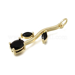Pendentifs avec zircon cubiques à micro-pavés en laiton&nbsp;CU-CBA108A-02G
