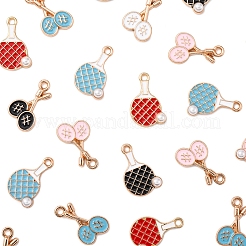 40pcs 8 styles de pendentifs en émail en alliage&nbsp;ENAM-FS0002-54