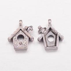 Tibetischer stil Aluminium Anhänger & Charms&nbsp;TIBEP-4850-AS-NR