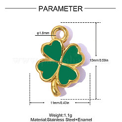 304 Edelstahl-Emaille-Anhänger&nbsp;STAS-OY015-47G
