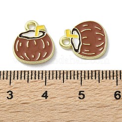 Breloques en alliage émaillé de fruits&nbsp;PALLOY-S058-01LG-17