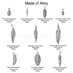 100 pièces 10 styles pendentifs en alliage de style tibétain&nbsp;TIBEP-CJ0002-99