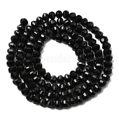 Natürliche schwarze Turmalin Perlen Stränge&nbsp;G-K376-I02-3x4mm
