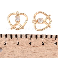 Ottone con pendenti in strass di vetro&nbsp;KK-N254-64G