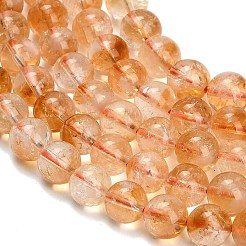 Colliers de perles de citrine naturelle en forme de cœur&nbsp;GG-T002-A01-8mm