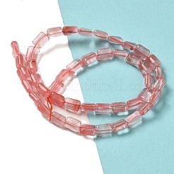 Brins de perles de verre de quartz cerise&nbsp;G-G085-A08-01