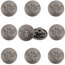 20 rivet décoratif plat rond en alliage à motif d'abeille&nbsp;FIND-CY0002-35
