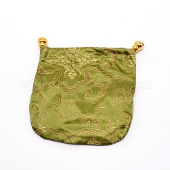 Sacchetti di stoffa per imballaggio regalo sacchetti con coulisse&nbsp;ABAG-WH0035-01G