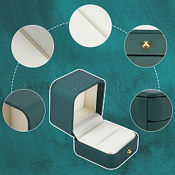 Pu scatole anello di cuoio&nbsp;LBOX-WH0002-01