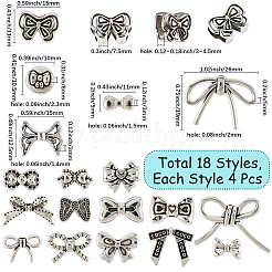 72pcs 16 estilos de cuentas de aleación de estilo tibetano&nbsp;TIBEB-SC0001-40B