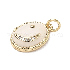 Pendentifs en laiton zircon cubique transparent&nbsp;CU-CBAFF5B-25G