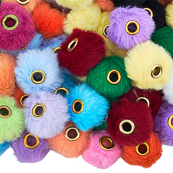 100 Stück 20 Farben Imitation Kaninchenhaar europäischen Perlen&nbsp;FIND-PA0001-27
