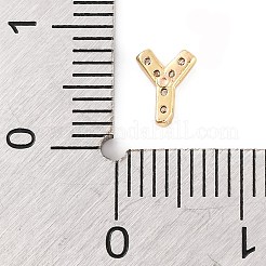 Cabochons en laiton plaqué en rack micro pavé de zircone cubique&nbsp;KK-F874-04G-Y