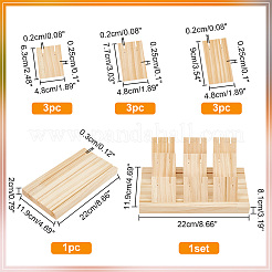 1 set di espositori per orecchini in legno a 3 slot&nbsp;EDIS-DR0001-07C