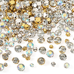 300 pièce de perles strass plates rondes à coudre&nbsp;STAS-TA0006-18